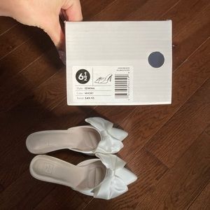 Ivory Bow Wedding Shoes- David’s Bridal